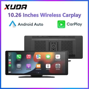 XUDA Universal 10.26 tum Bilradio Multimedia WIFI Videospelare Trådlös Carplay och Android Auto för Apple eller Android MP5-spelare