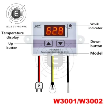 W3001 W3002 LED Digital kontrolltemperatur mikrodator termostatbrytare termometer ny termostatregulator 12/24/110V/220V