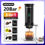Trådlös Elektrisk Portabel Espresso Kaffe Maskin för Bil & Båt, Camping 3-in-1 Kapsel, Malt Kaffe